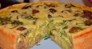 Пирог с курицей и картофелем