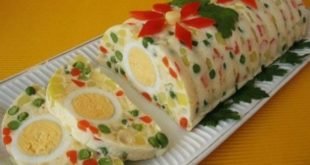 Овощной рулет с яйцом